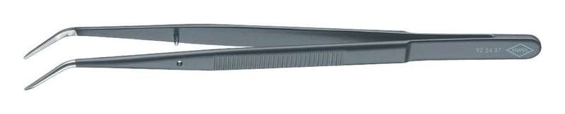 Knipex (92 34 37) Tweezer, Bent, Pointed, Stainless Steel, 155mm Length