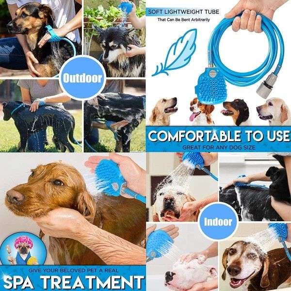 Multi-functional Pet Bathing Scrubber & Water Sprayer