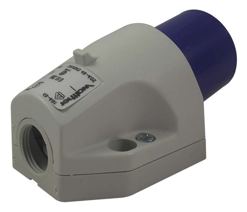 Walther (610306) Pin & Sleeve Connector, 16 A, 230 V, Panel Mount, Inlet