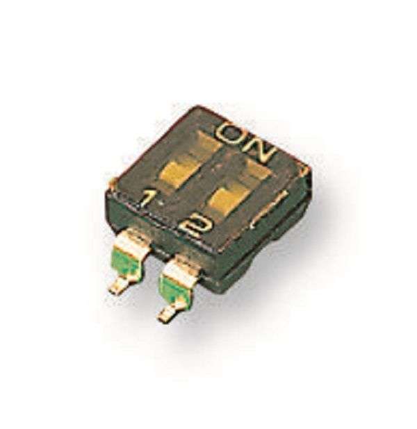 Multicomp Pro (MCDM(R)-02-T) DIP / SIP Switch, SPST, 24 VDC, 25 mA