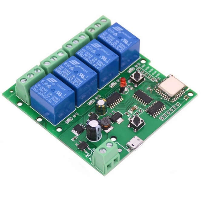 DC WiFi + RF 4-way Switch Module Inching/Momentary/Self-Locking/Interlock