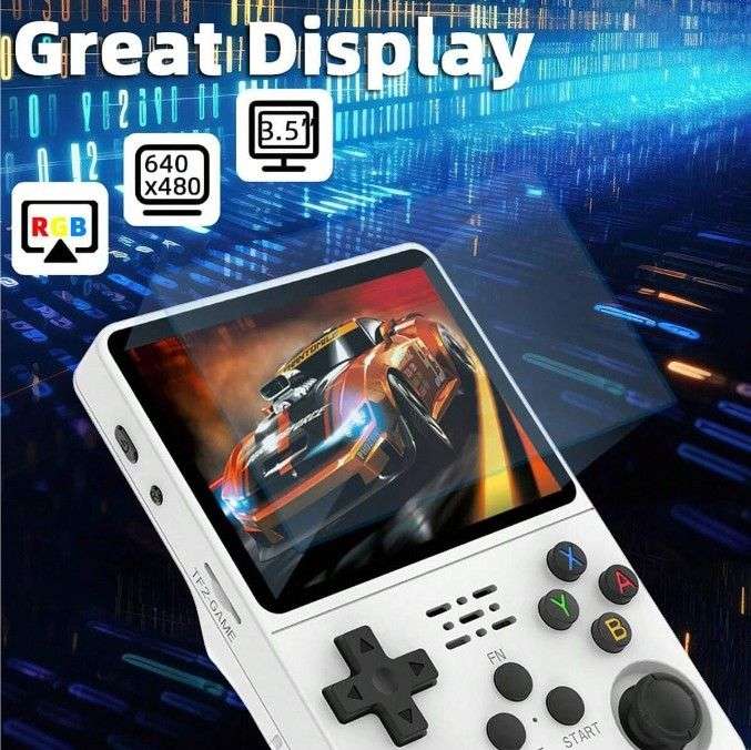 R36S - Retro Handheld Gaming Console With Multiple Simulators - White