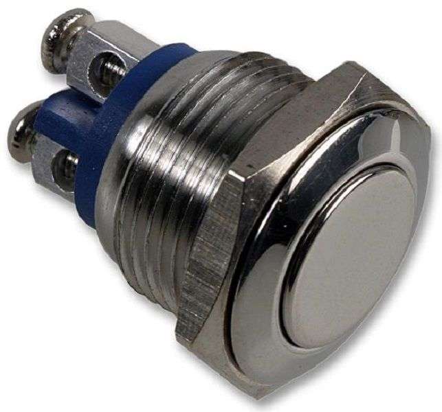 Bulgin Limited (MP0042/1) Vandal Resistant Switch, 16.2 mm, SPST-NO