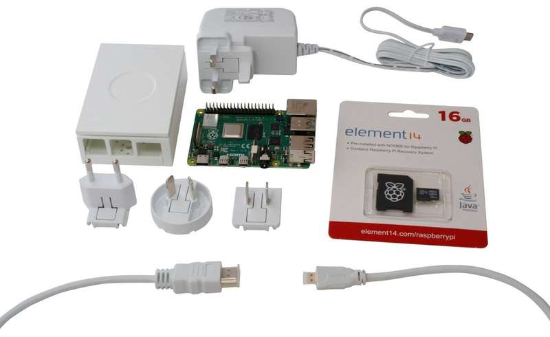 Multicomp Pro RPI4-MP-STARTER KIT-WHITE-4GB Raspberry Pi 4B Starter Kit