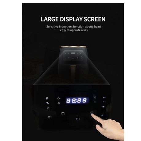 Extra Large 2400w Capacity LCD Touch Screen Air Fryer - 6l