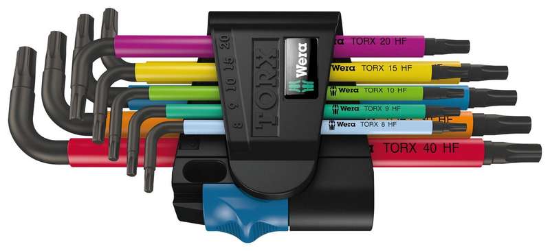 Wera (05024179001) Torx Key Set, Holding Function, T8 - T40, 9 Piece