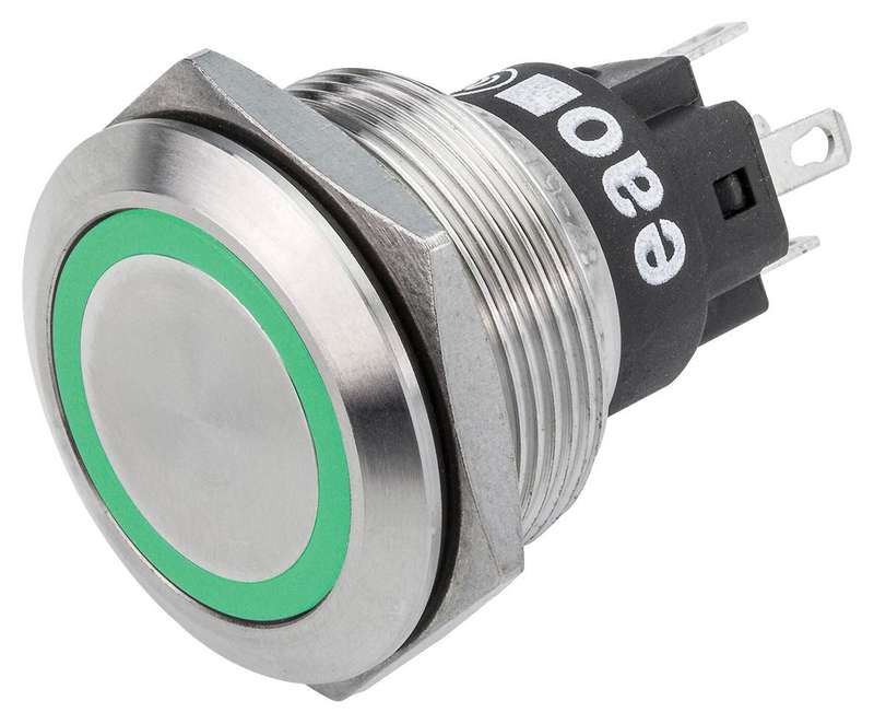 EAO (82-6153.1133) Vandal Resistant Switch, Flush, 82, 22.3 mm