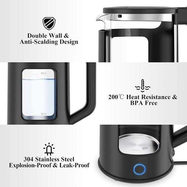 RAF Samover Tea Maker R.7115 - Black