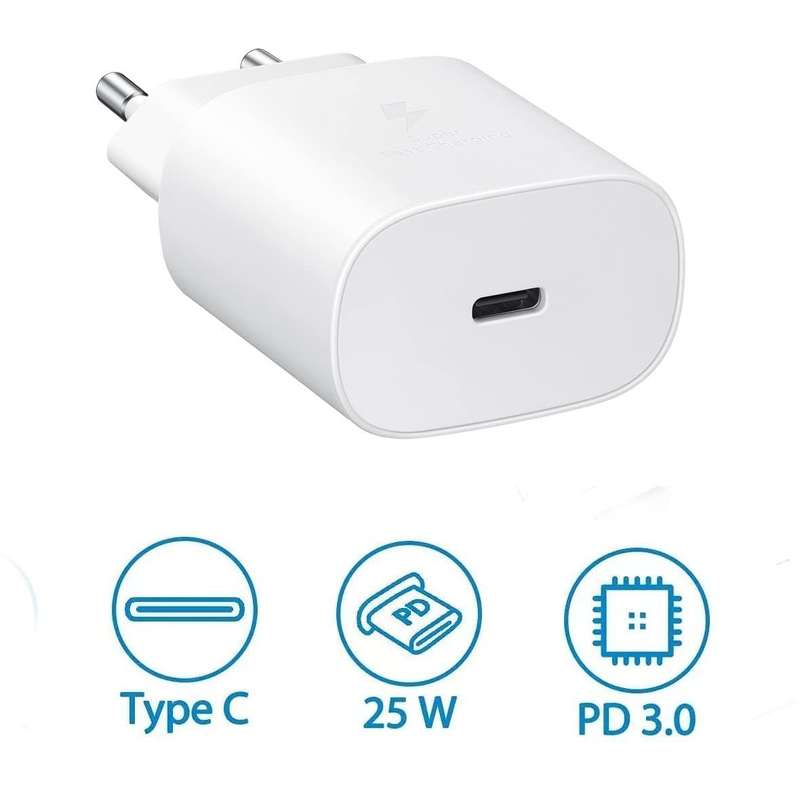 Andowl USB-C 25W PD Power Adapter  Fast Charger for Samsung, iPhone & USB-C Devices