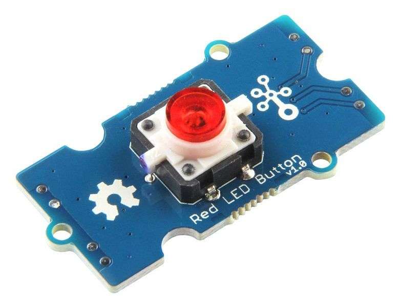 Seeed Studio (111020044) LED Button Board, with Cable, Red, 3.3V / 5V