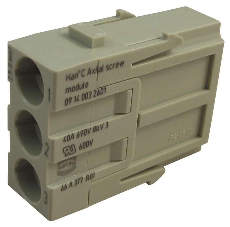 Harting (09140032601) Heavy Duty Connector, 3 Contacts, Plug, Screw Pin