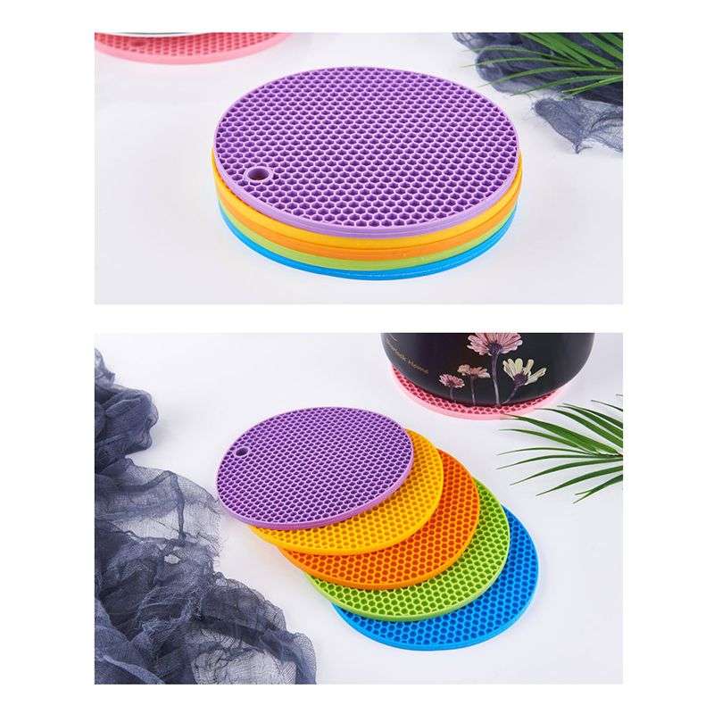 6 Pieces Heat Resistant Mat Silicone Pot Holder
