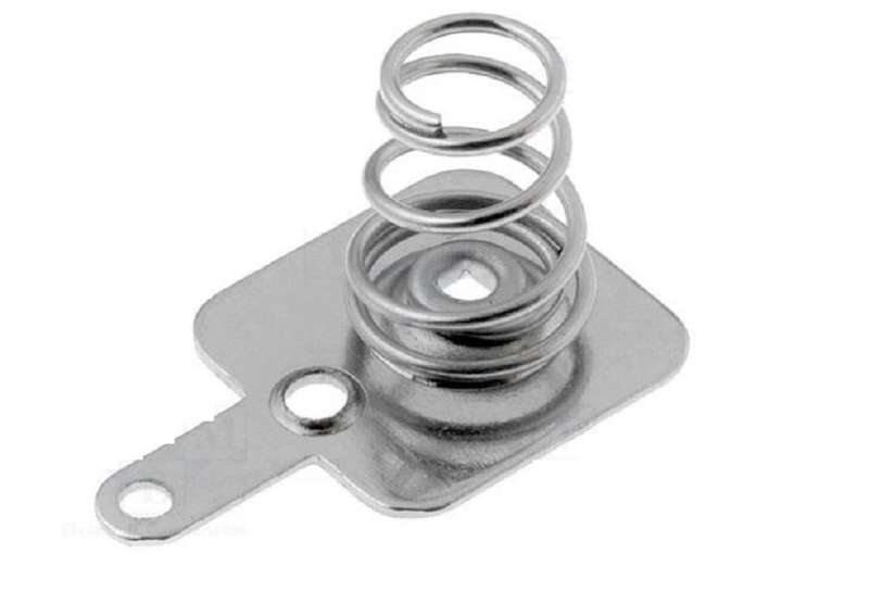 Keystone (5201) Battery Contact, AA, A, Solder Tab, Steel, Nickel Plated