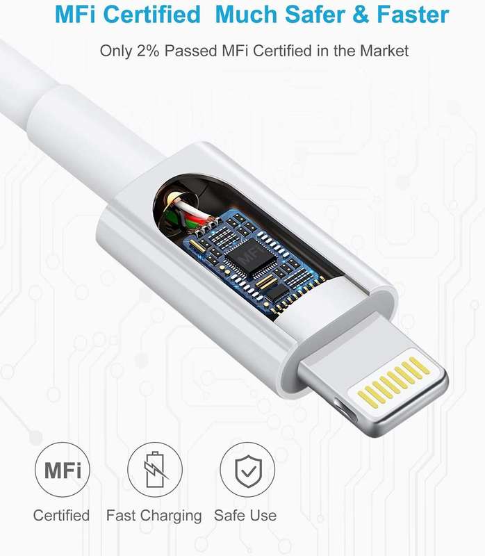 Fast Charging Charger USB Lightning Cable For iPho