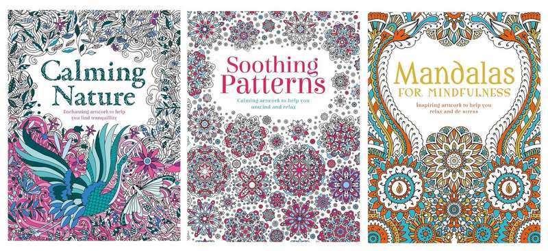 Three Adult Colouring Books Bundle