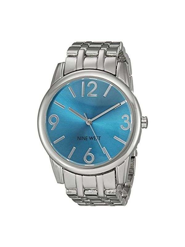 Nine West Women`s NW/1765TQSB Silver-Tone Bracelet Watch (Parallel Import)