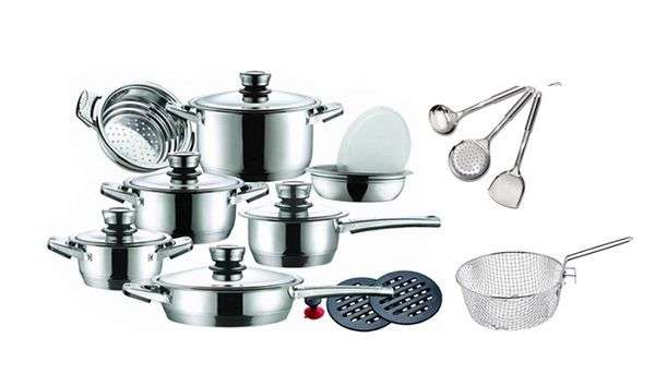 Leopard - 21 Pieces Limited Edition Stainless Steel Induction Ready Cookware Set (READ DESCRIPTION)