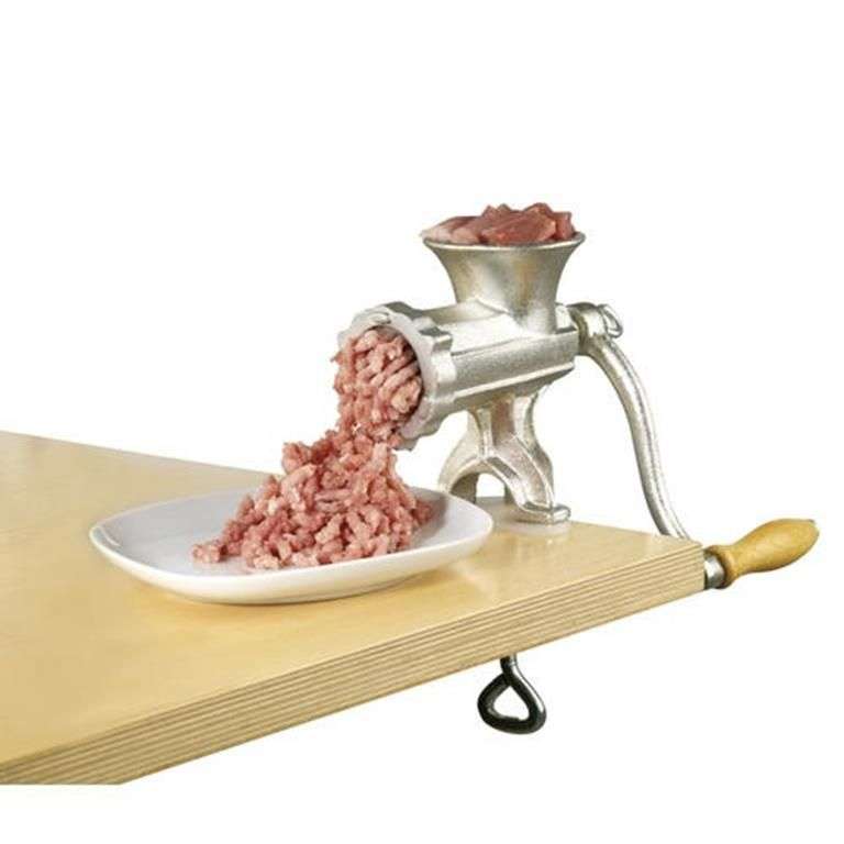 Heavy Duty Hand Operated Kitchen Meat Mincer, Beef Grinder & Sausage Clamp (Size: 10)
