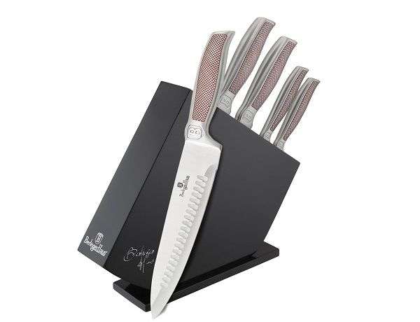 Berlinger Haus  6 Pieces Stainless Steel Kikoza Collection Knife Set + Stand (READ THE DESCRIPTION)