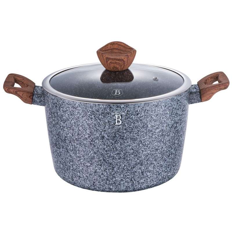 Berlinger Haus - 20 cm Forest Line Stock Pot with Glass Lid - Grey (READ THE DESCRIPTION)