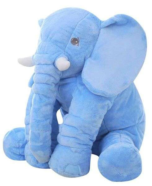 Stuffed Elephant Plush Pillow - Blue (DISPLAY ITEM)