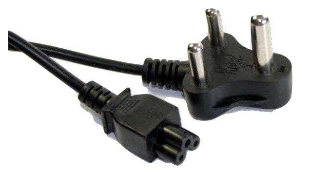 1m Computer Laptop Power Supply Cable 3-Pin SA Plug to Clover Plug