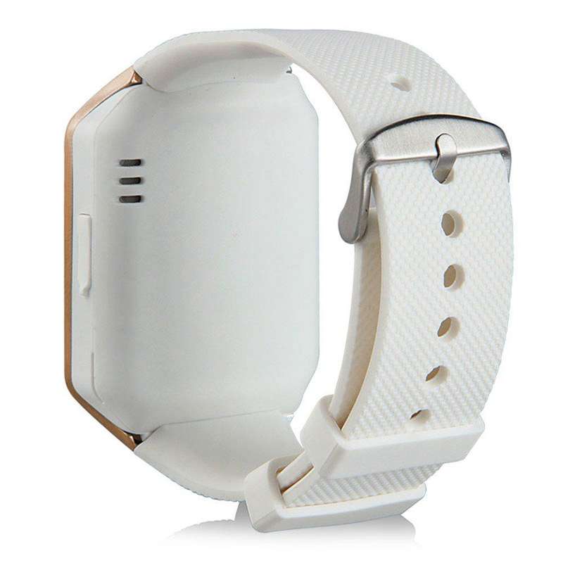 DZ09 Bluetooth Smart Watch with Camera for Android Devices - White & Gold