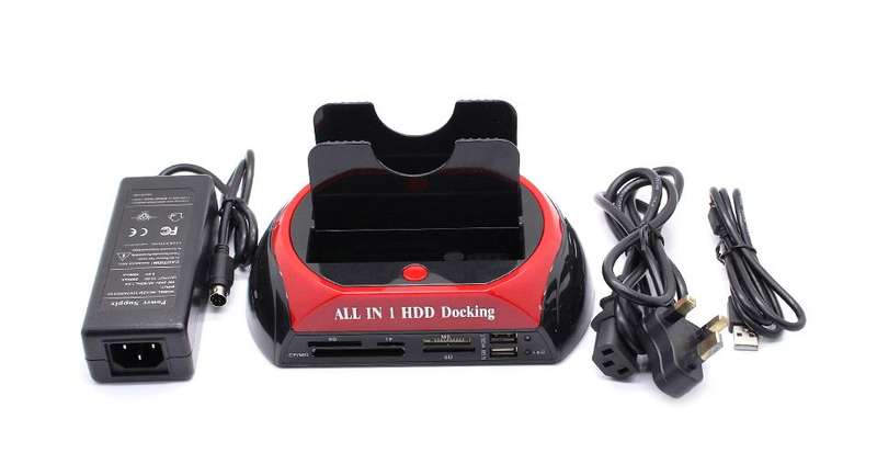 All-in-1 Dual Hard Drive HDD Docking Station with One Touch Backup for 2.5"