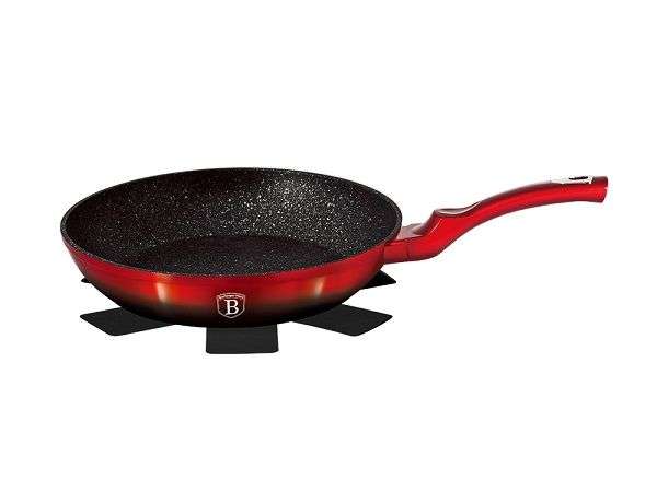 Berlinger Haus - 28 cm Metallic Line Marble Coating Induction Fry Pan - Burgundy (DISPLAY MODEL)