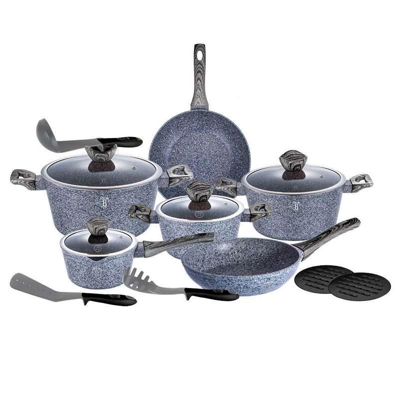 Berlinger Haus 15 Pieces Marble Coating Forest Line Cookware Set (READ THE DESCRIPTION)