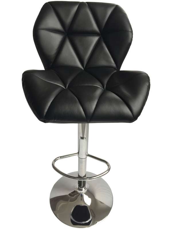 Set of 2 Adjustable Kitchen Bar Stools - Black