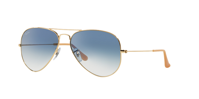 Ray-Ban Aviator Metal Gold RB3025 Blue Gradient Sunglasses RayBan