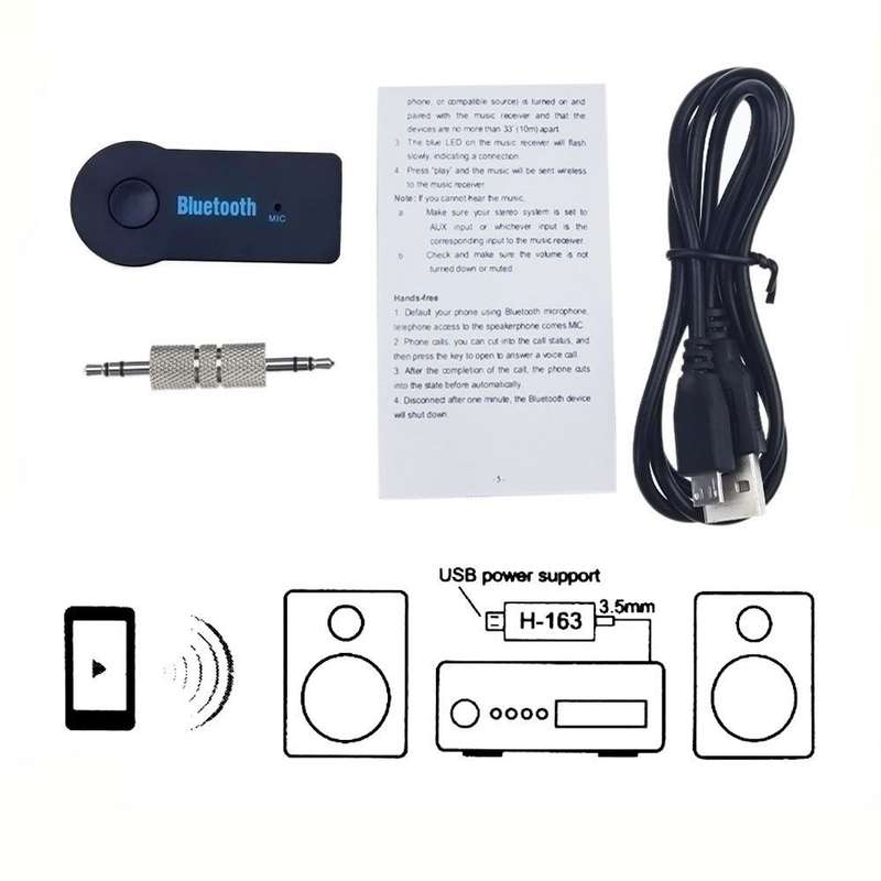 Rechargeable Car Bluetooth Hands Free Audio Receiver