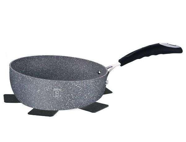 Berlinger Haus - 26 cm Marble Coating Metallic Line Flip Fry Pan - Stone Touch  (DEFORMED/SKEWED)