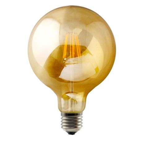 G125 6W E27 filament bulb - brown 4 Pack