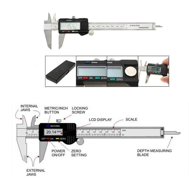 Digital Vernier Caliper 0 to 150mm