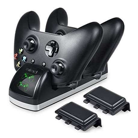 Xbox One Dual Controller Charging Station with 2 Rechargeable Battery Packs