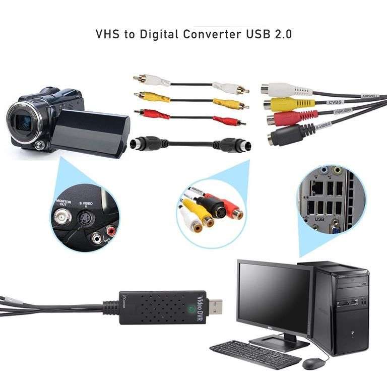 Digital Converter USB 2.0 Video Converter Audio Capture