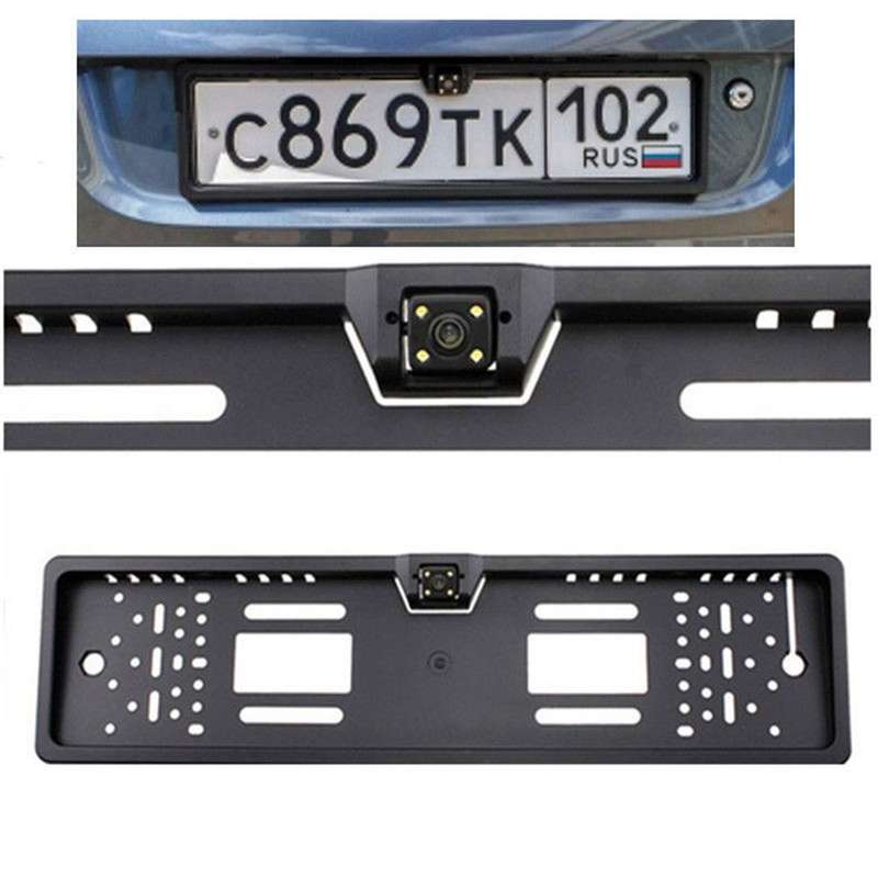 Waterproof EU License Plate with Night vision Car Rearview Camera