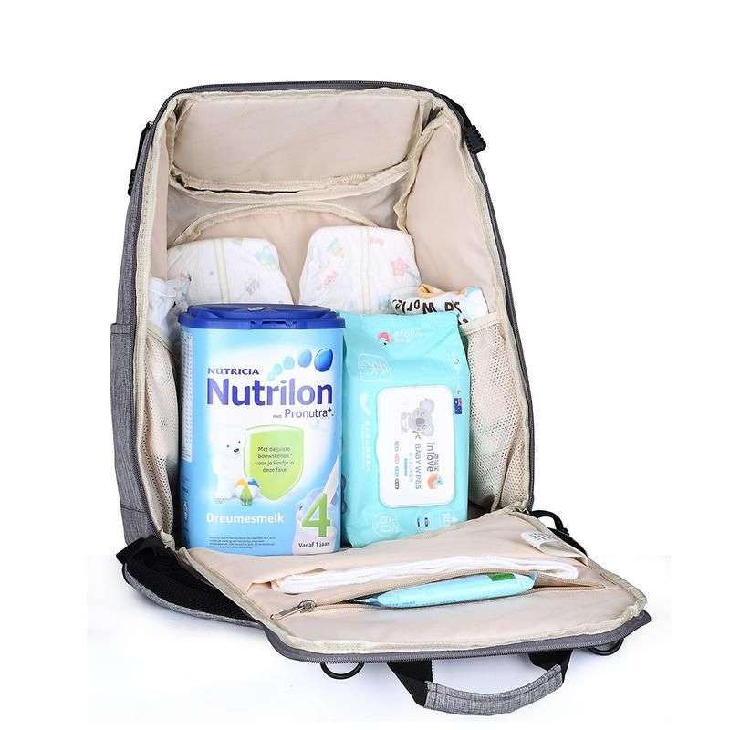 Multi-Functional Diaper Bag - Grey (READ THE DESCRIPTION)