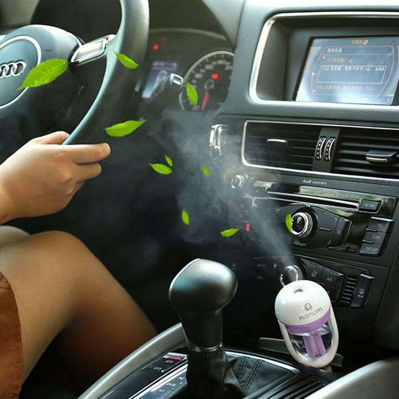 DHAO 12V Car Air freshener Humidifier Air Purifier Aroma Diffuser - Purple