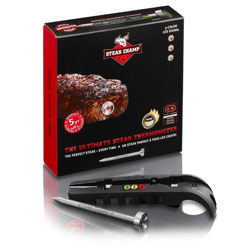 Steak Champ The Ultimate 3rd Generation 3-Color LED Steak Thermometer