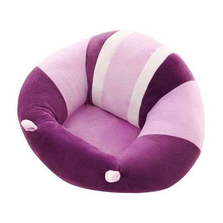 Baby Support Plush Sofa Seat,Learning to Sit Chair Seat Plush Toys - Purple/White