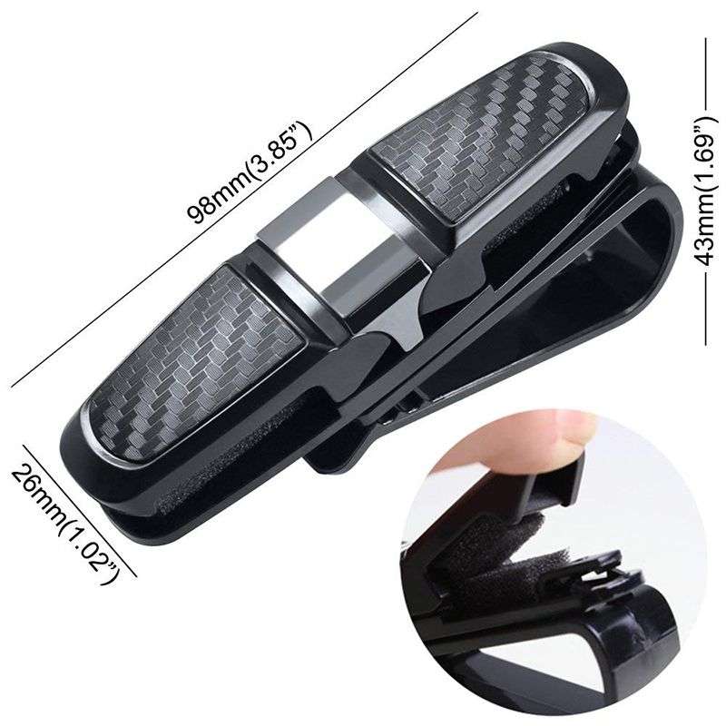 DHAO-Glasses Holders for Car Sun Visor Glasses Mount with Ticket Card Clip
