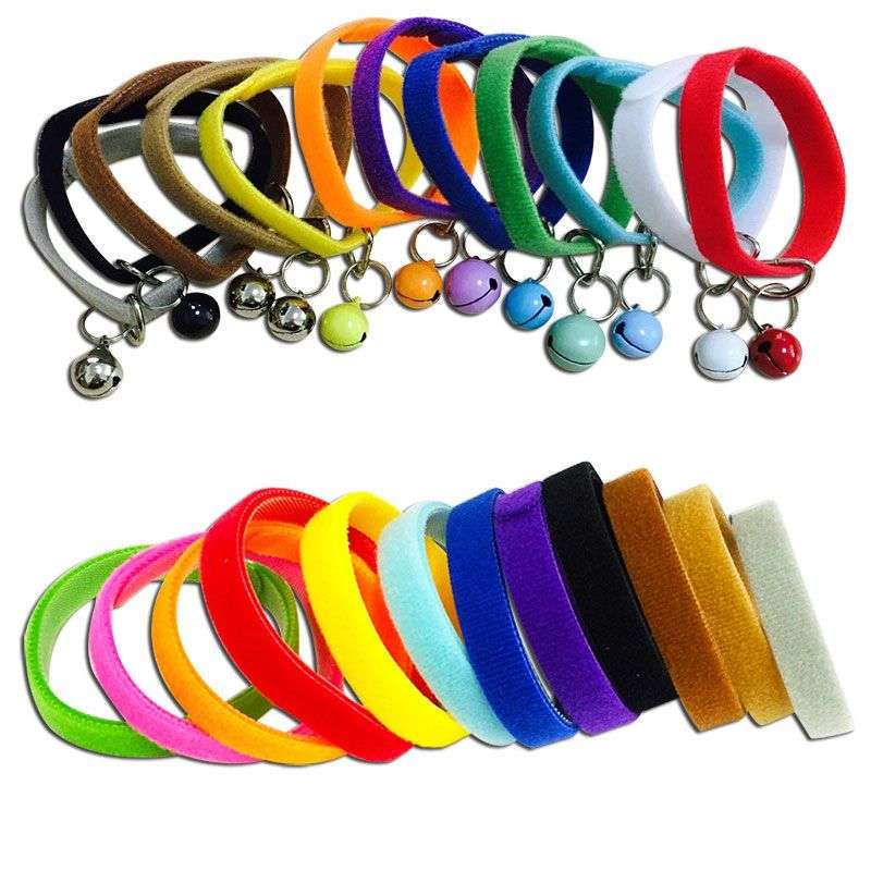 DHAO-12 Pics Adjustable Hook & Loop Collars in 12 Colors Pet Dogs/Cats - S