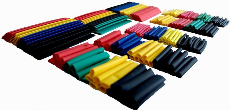 SALIPT Sleeving KIT Heat Shrink Tubing Polyolefin 8 Mixed Colours, 328 pcs