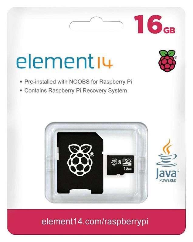 Raspberry Pi NOOBS MicroSD Cards Class 10, 16 GB