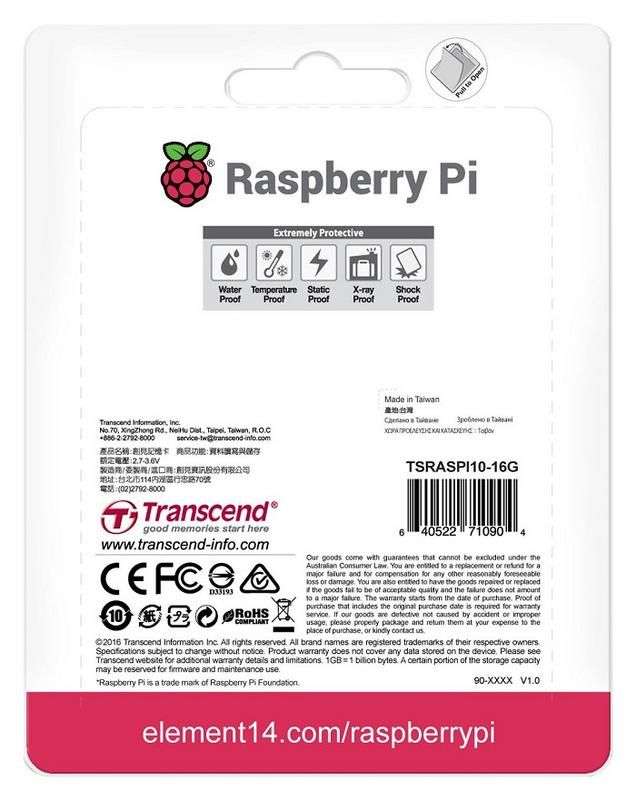 Raspberry Pi NOOBS MicroSD Cards Class 10, 16 GB