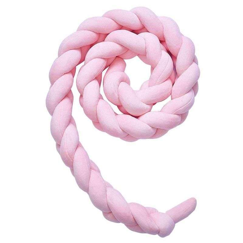 Iconix Extra Wide Braided Baby Cot Bumper - Pink (READ THE DESCRIPTION)