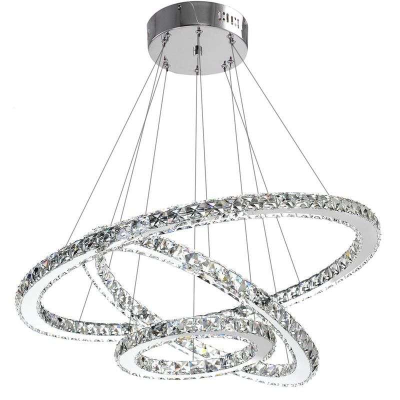 Crystal Chandelier Three Sides Triple Rings